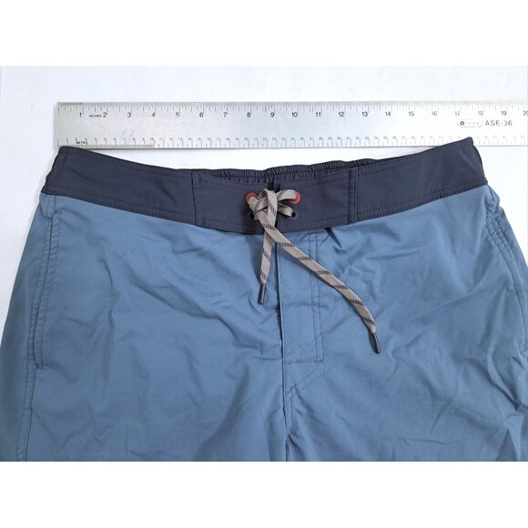 LL Bean Shorts Mens Large Swim Trunks Colorblock Lined Blue Brown - Picture 6 of 8